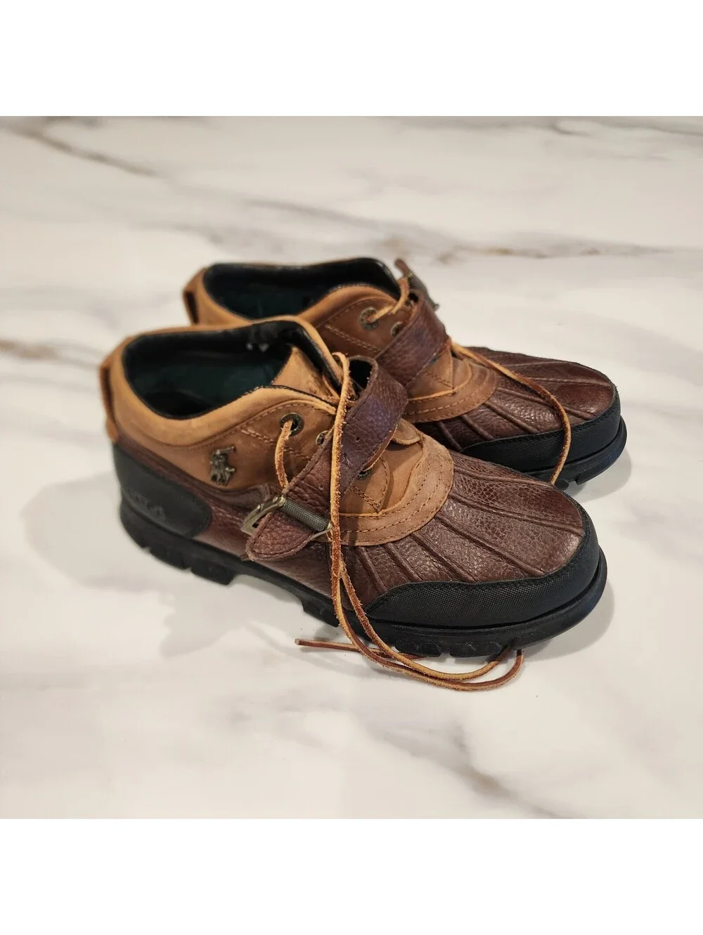 Polo Ralph Lauren Brown Leather Duck Shoes/Ankle Boots – Men's Size 8.5